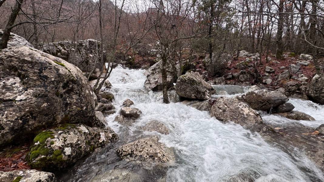 Konya’nın bereket sevinci yaşanan ilçesinde dere coştu 4